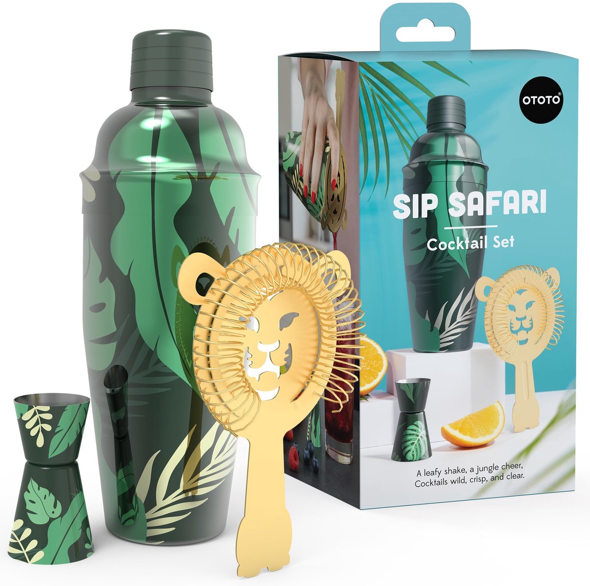 Cocktail Set - Dschungel Thema - 3 Delig