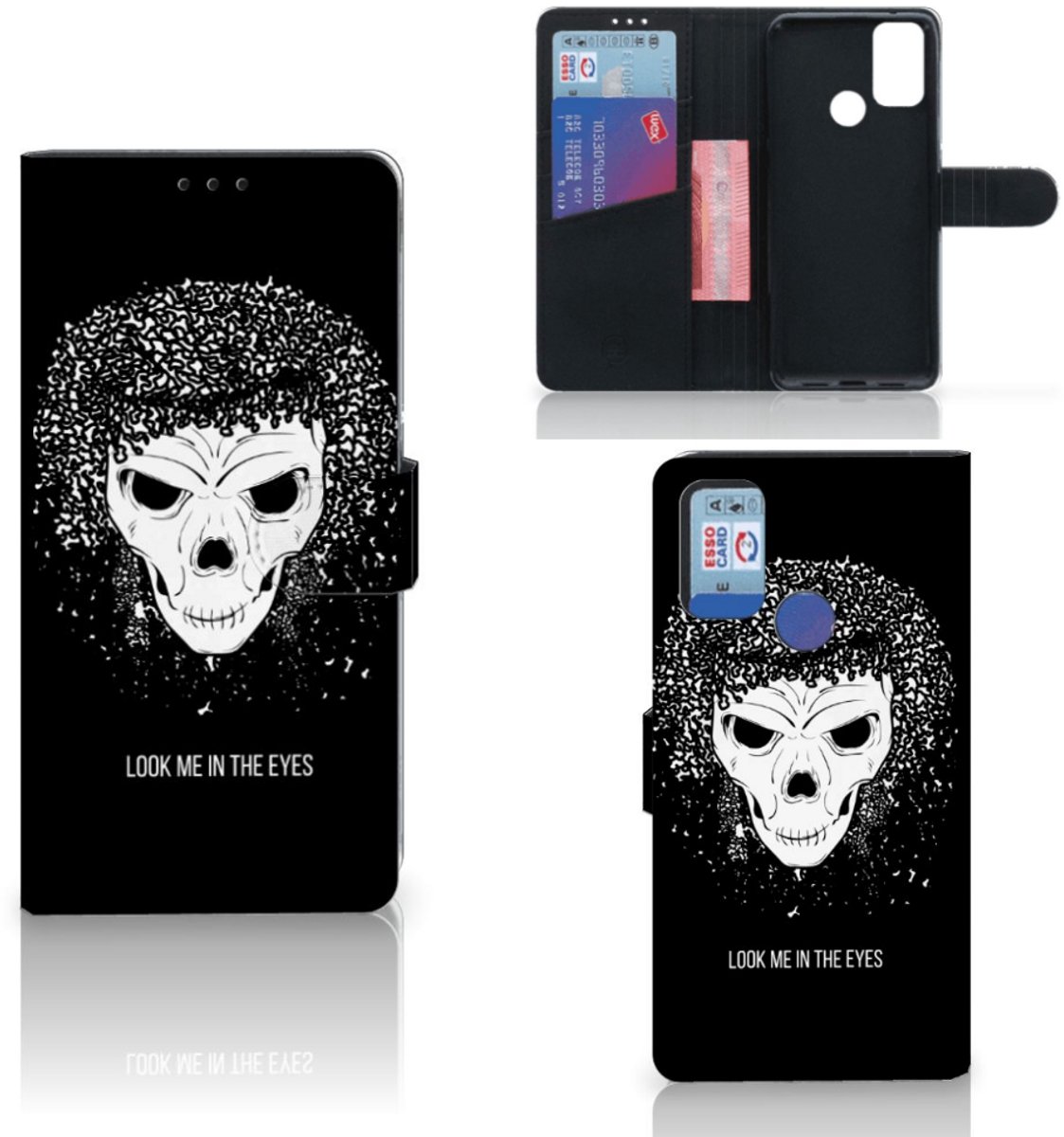 Telefoonhoesje met Naam Alcatel 1S (2021) Skull Hair