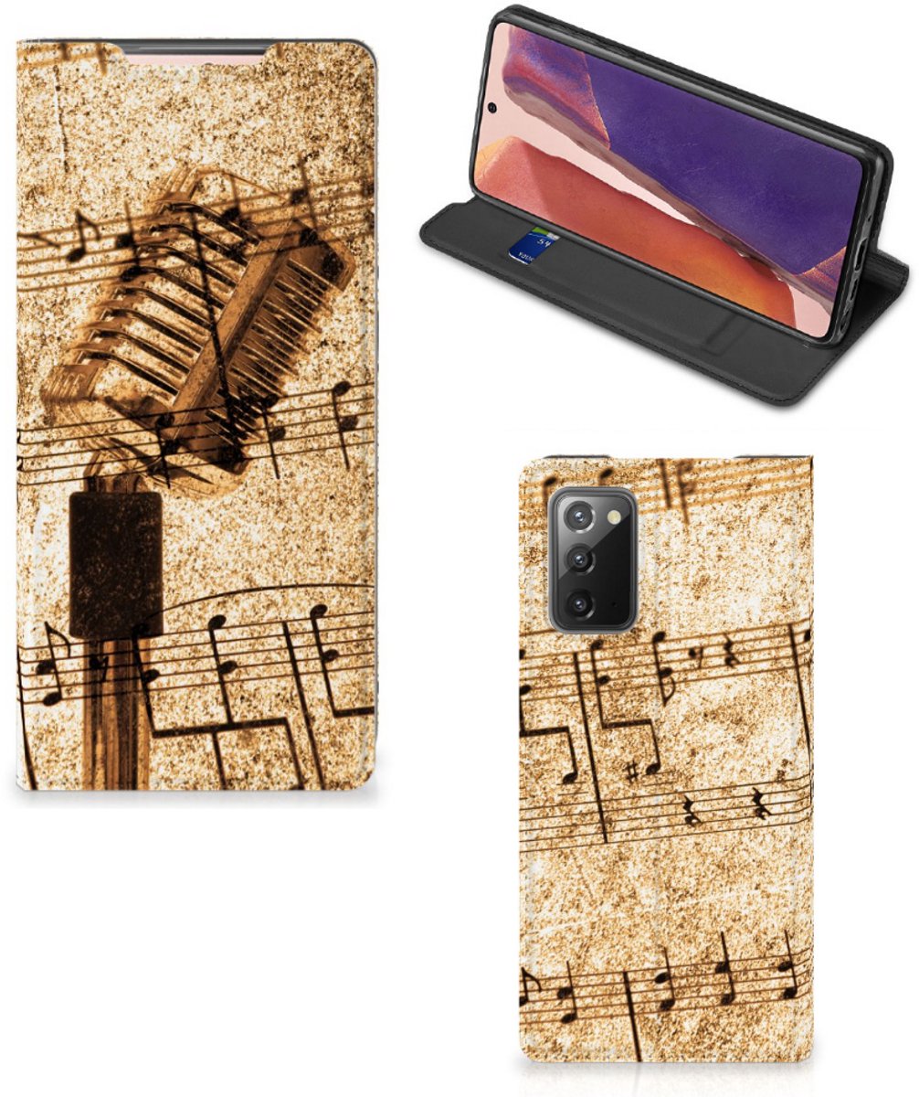 Standcase Hoesje voor Samsung Galaxy Note20 Stand Case Bladmuziek
