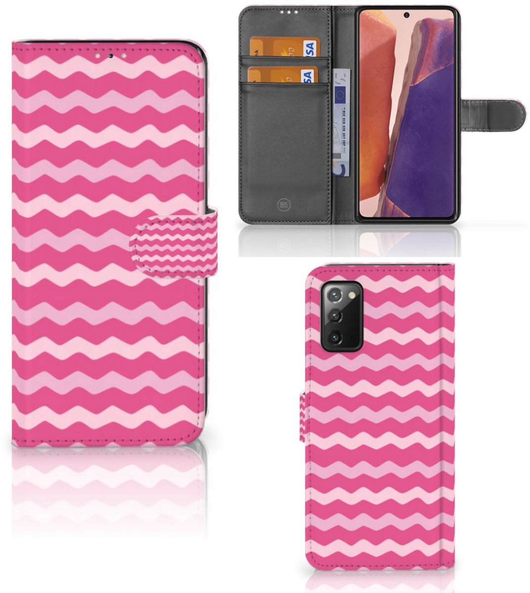 Samsung Galaxy Note 20 Telefoon Hoesje Waves Pink