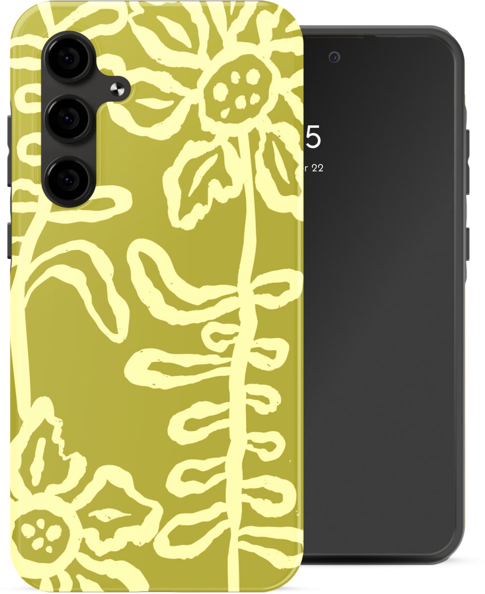 Selencia Hoesje - Geschikt voor Samsung Galaxy S24 FE - Backcover - Chalky Bloom