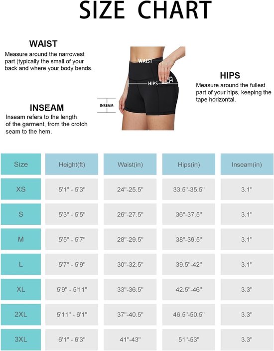 Dames Hoge Taille Sport Shorts met Zakken voor Gym, Running en Fietsen — afbeelding 5