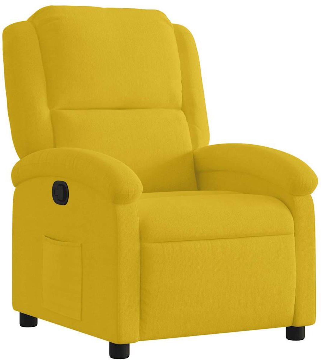 vidaXL Fauteuil - verstelbaar - fluweel - geel