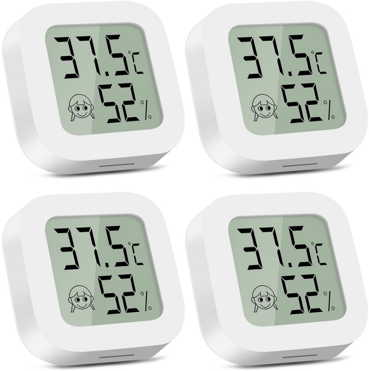 4x Digitale Hygrometer & Thermometer Binnen - Nauwkeurige Luchtvochtigheidsmeter voor Huis, Babykamer & Kantoor