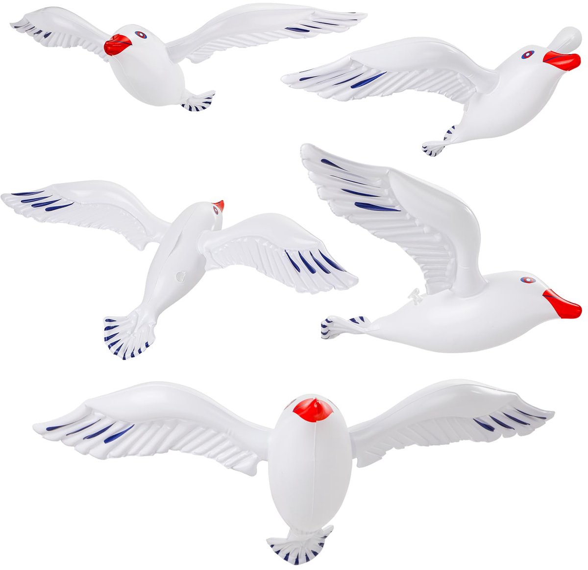 Opblaasbare Meeuw Decoratie - Set van 5 - 62 x 35 cm
