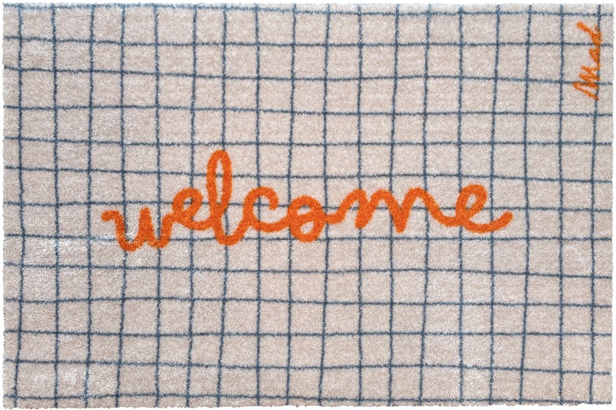 Mad About Mats Magnus - deurmat/badmat - welcome - droogloop/touch - wasbaar - 50x75cm multi