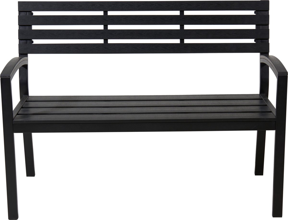 Relaxwonen - Tuinbank - Zwart - Maximaal draagvermogen 220 kg - Model Pip