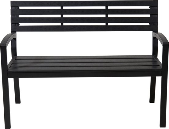 Relaxwonen - Tuinbank - Zwart - Maximaal draagvermogen 220 kg - Model Pip
