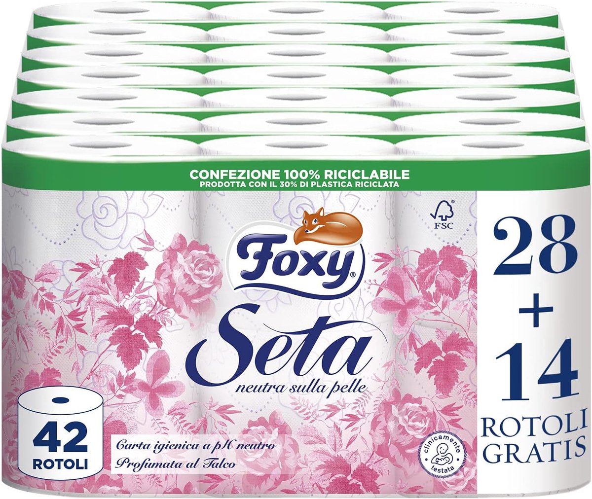 Huidneutraal Toiletpapier - 28 Rollen + 14 Gratis | 2-laags Hoogwaardige Kwaliteit | 100% FSC-certificaat | 216 Scheuren per Rol | 100% Recyclebare Verpakking