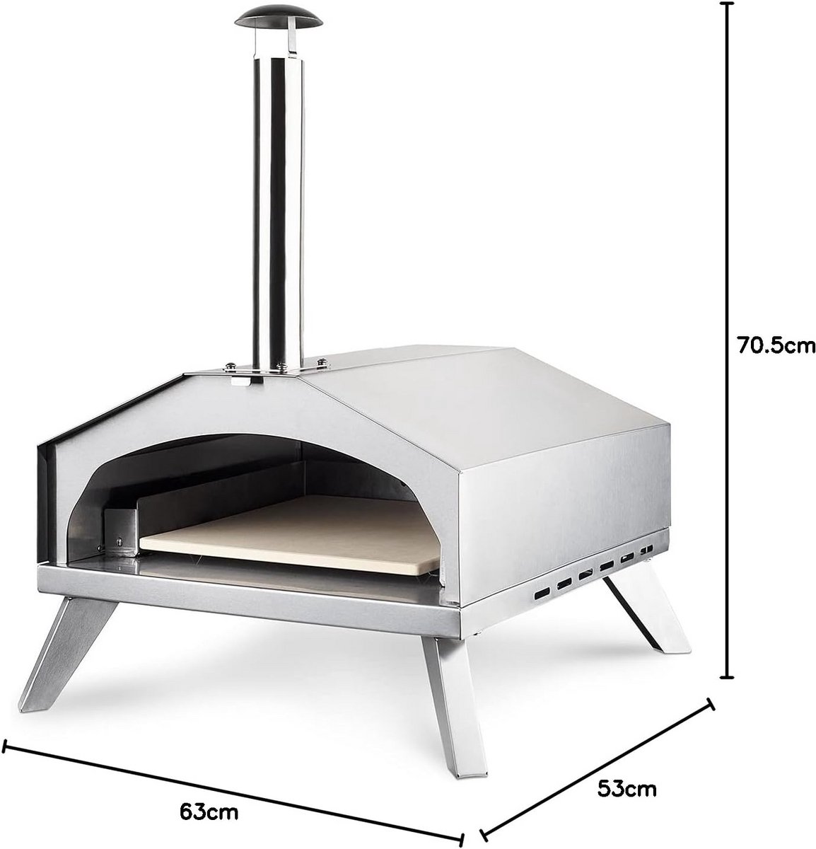 Draagbare Gas Pizzaoven met Hoge Temperatuur en Pizza Steenzuur