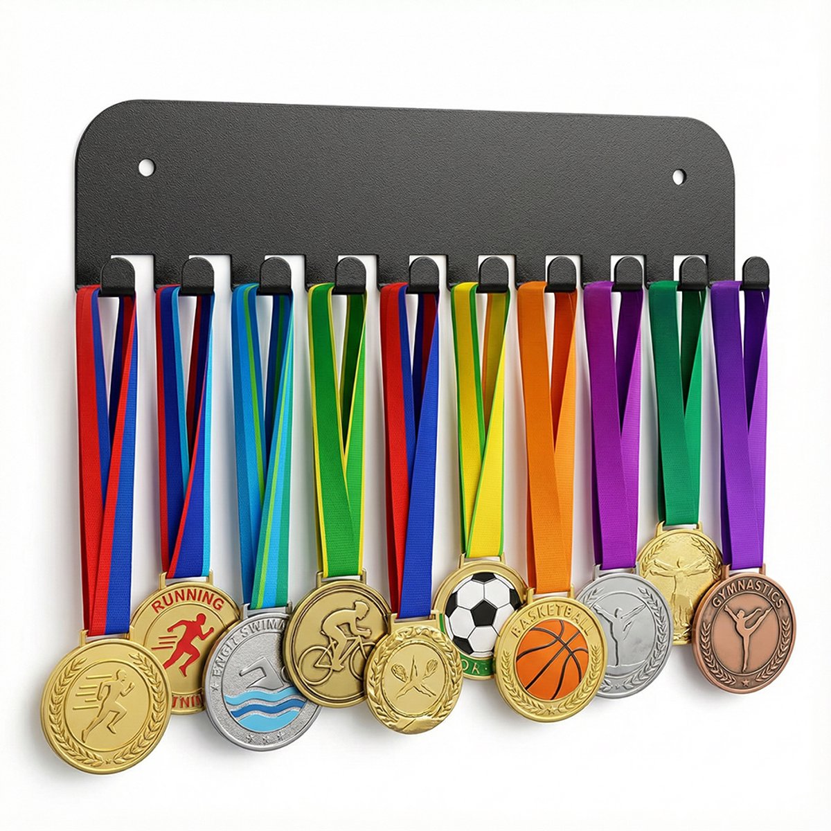 Innovaland - Medaille hanger - 10 haken - 20cm - Medaillehanger - Rek - Houder - Hardlopen - Hardloop - Voetbal