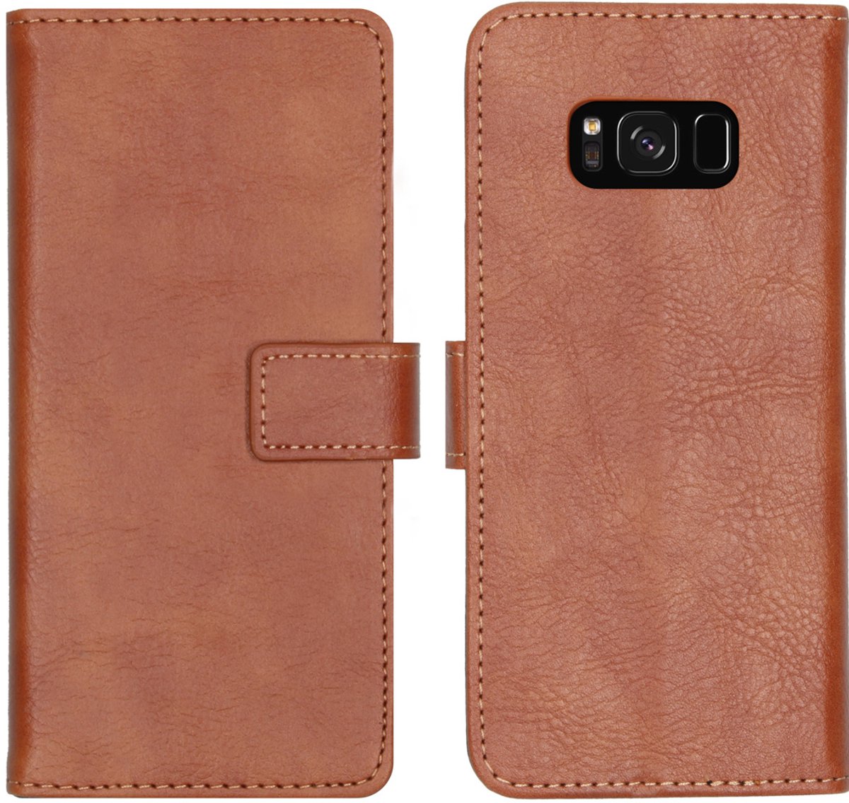 imoshion Hoesje - Geschikt voor Samsung Galaxy S8 - Luxe Bookcase - Bruin