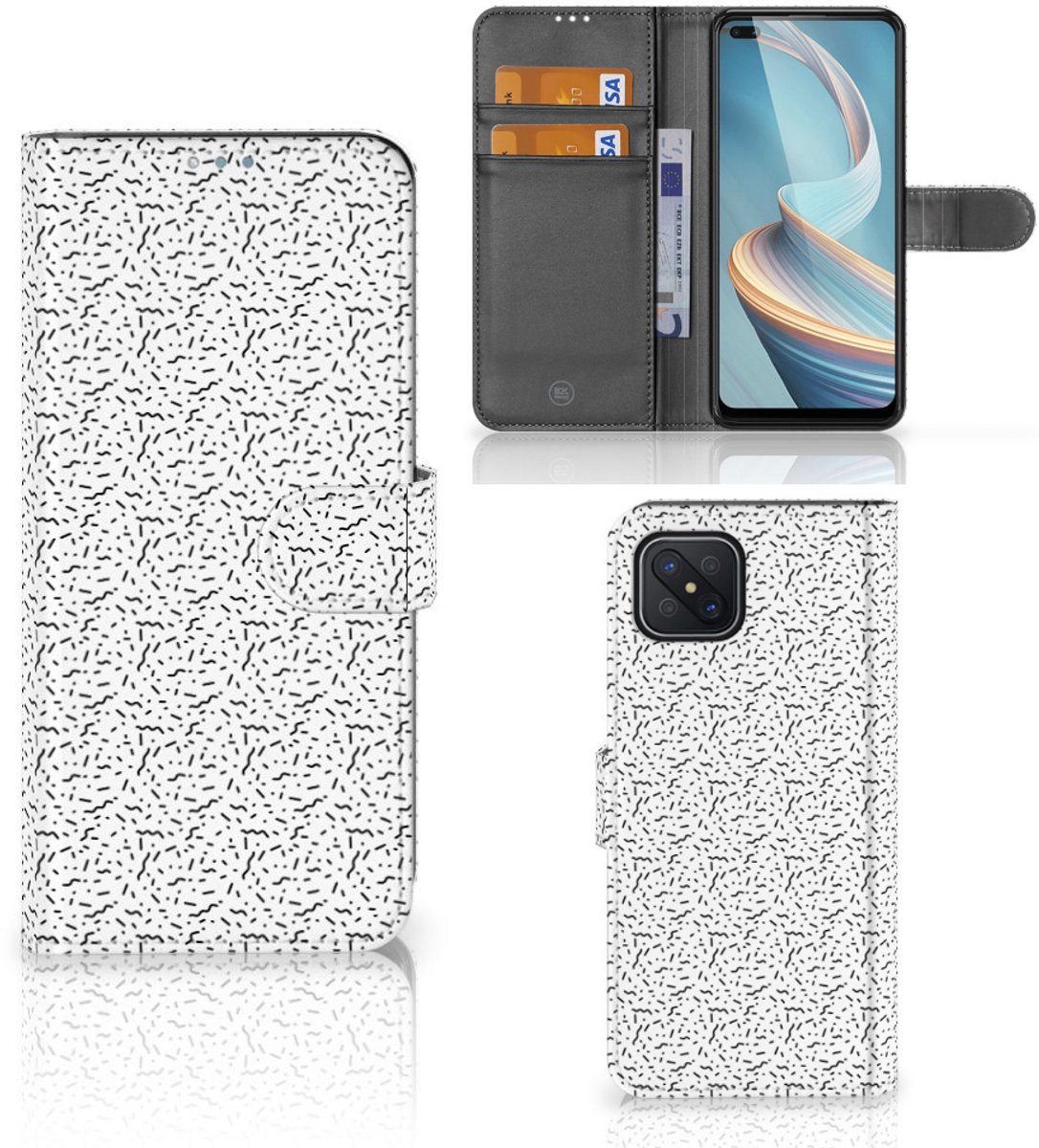 OPPO Reno4 Z Telefoon Hoesje Stripes Dots