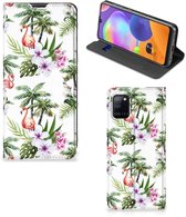 Coque avec naam Samsung Galaxy A31 Coque Portable Flamingo Palms