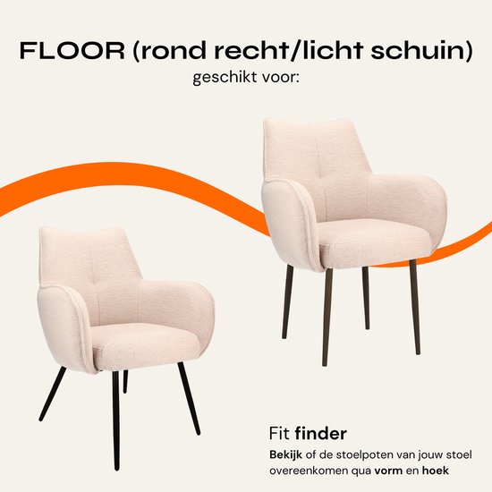 FLOOQ Pro Cache-jambes pour chaises flexibles ronds 22-28 mm - Feutre anti-rayures - Protecteurs de pieds de chaise - Protection de sol - 24 pièces - Zwart