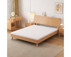 OKWISH Matras 160x200 cm - H3 Medium Stevig - Afneembare Wasbare Hoes - Oeko-Tex Gecertificeerd - Wit
