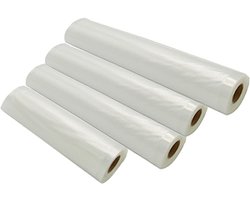 Ziva vacuüm folie rollen: 4 stuks 1×15×600cm, 2×20×600cm, 1×30×600cm - Vacuumfolie Rollen Micro Structuur voor alle Merken Vacuum Sealers zoals Foodsaver, Caso, Hendi, Solis, Wartmann - BPA Vrij Ideaal voor sous vide en diepvriezer - Plastic folie