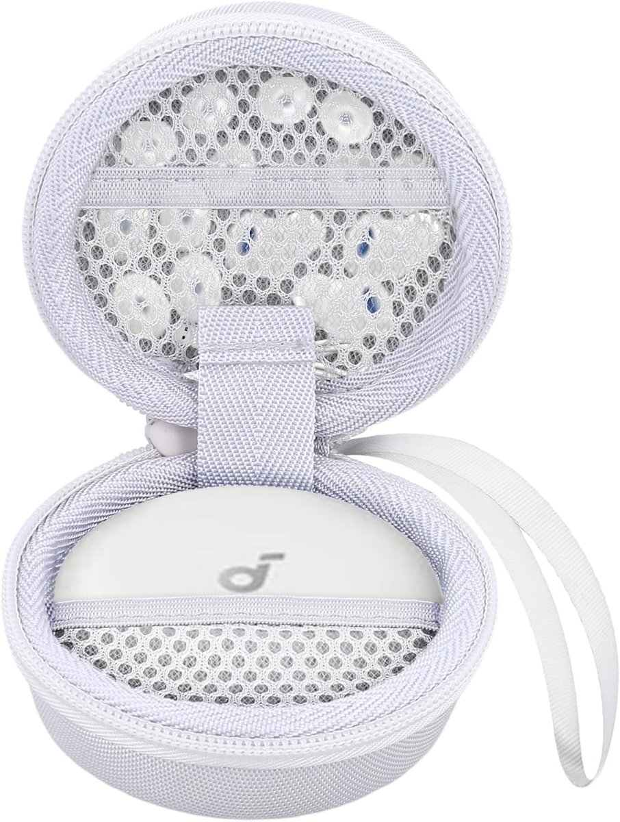 Harde Draagtas voor Hoofdtelefoon - Reisetui Compatibel met Sleep Buds A20 A30 (Wit)