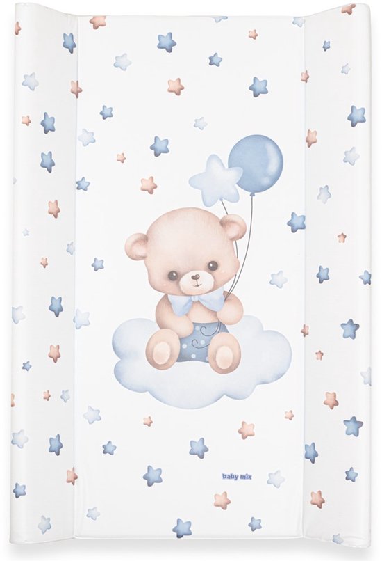 Baby Mix aankleedkussen beer 47x70 cm blauw - Aankleedmat — afbeelding 3