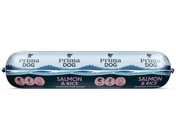 PrimaDog hondenworst zalm & rijst - 800 gram x 12