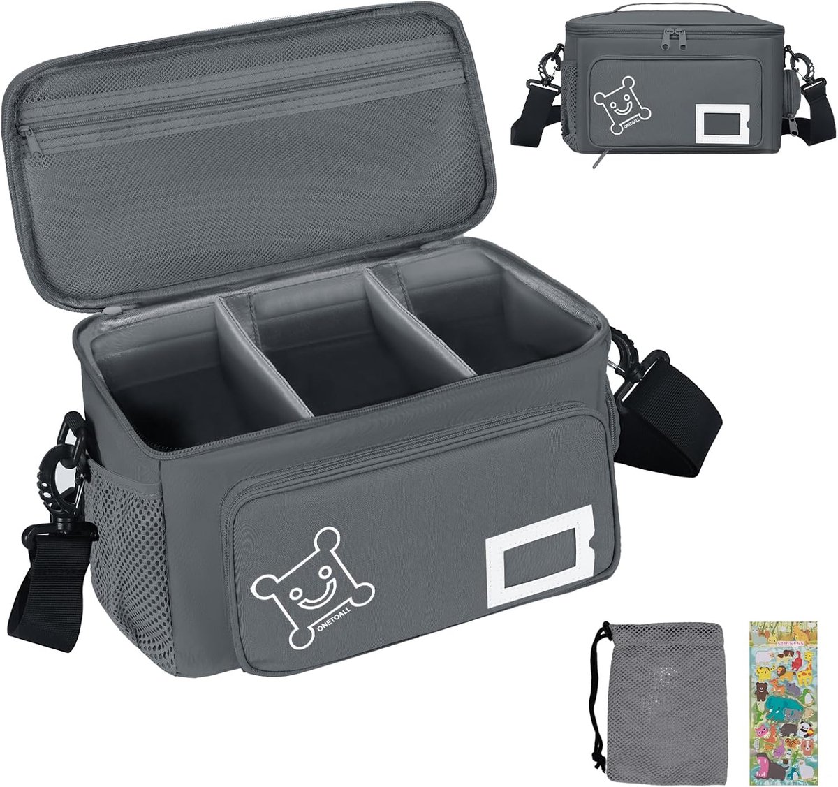Toniebox Tas voor jongens - Draagtas met trekkoord en organizer voor luisteren onderweg