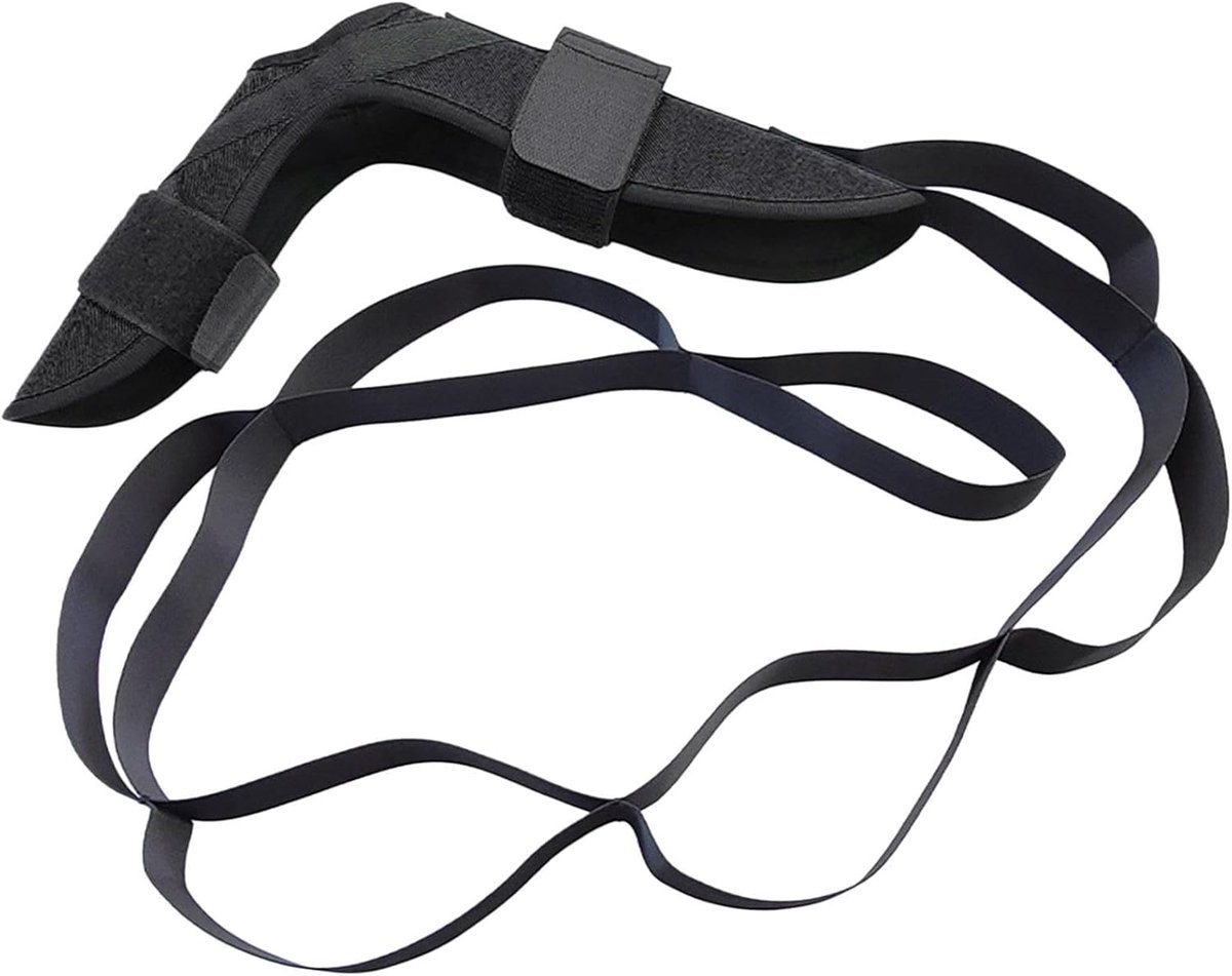 Voet Kuit Brancard - Pilates Hamstring Stretcher - Flexibiliteit Training - Meerdere Lus Structuur - 160 cm Lengte - Zwart