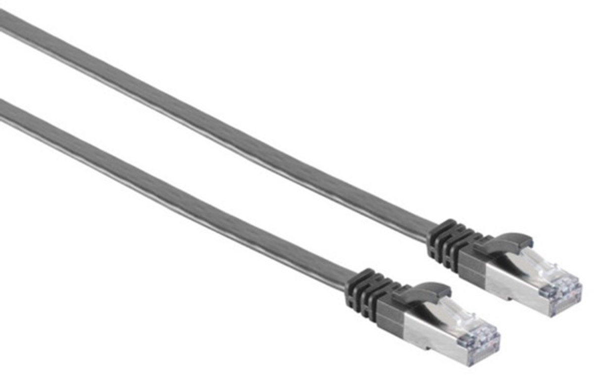 UFTP CAT7 platte netwerkkabel | PVC | zwart | 2 meter