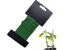 Tuindraad Herbruikbaar - Plantenbanden Draad - Planten Ondersteunen - Weerbestendig Flexibel - 10 meter - Groen