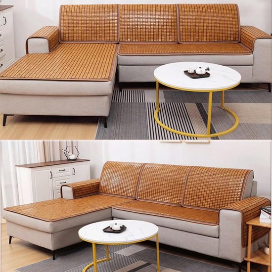 Bamboe Koelmat - Matras Kussen - Zomer Comfort - Opvouwbaar Draagbaar - 50 x 100 cm — afbeelding 2
