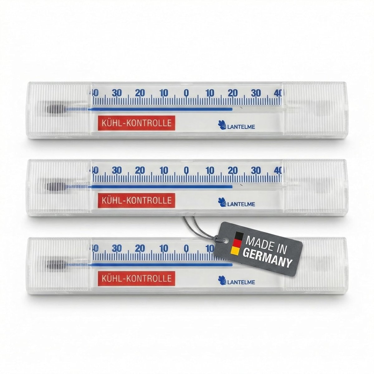 Koelkast Thermometer - Temperatuurmeter Set - Voedsel Bewaren - Analoge Weergave - 14 cm Lengte