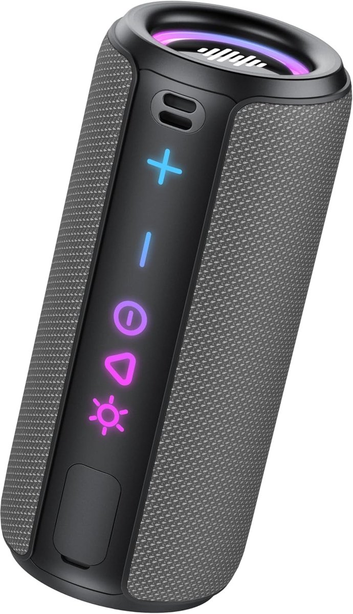Bluetooth Luidspreker - Draagbare Speaker - Muziek Streamen - Krachtig Geluid 30W - 5x5x5 cm - Grijs