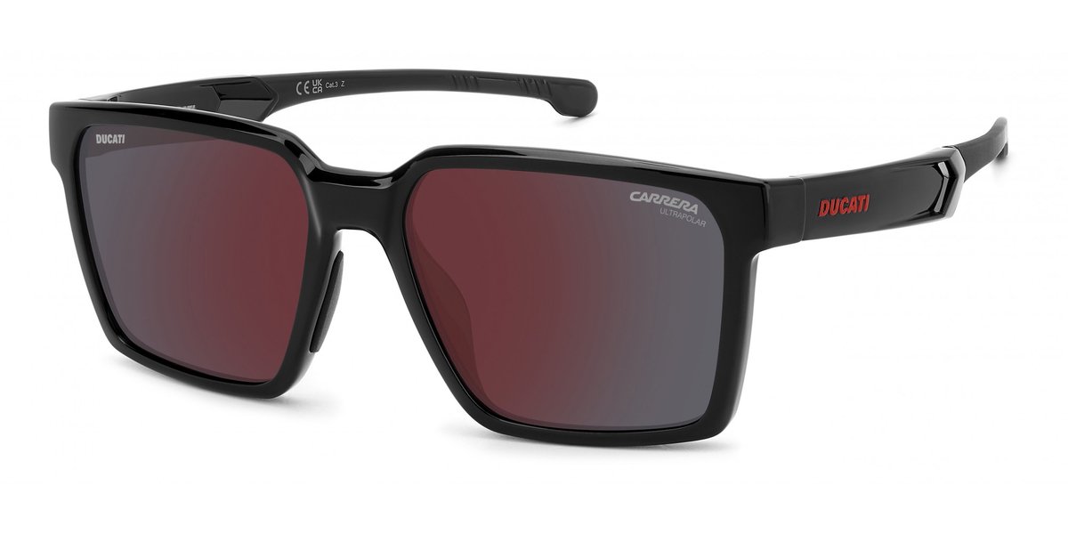 Carrera Ducati CARDUC 045/S BLACK RED/RED MIRRORED 56/17/145 Herrenbrillen Zonnebrillen