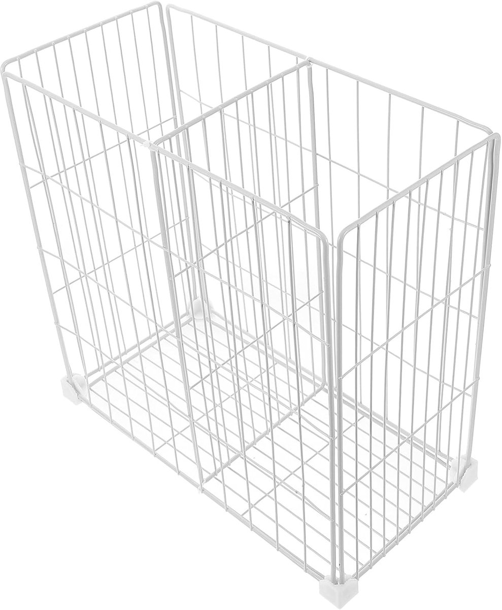 Diepvries plankverdelers - Opbergmand Gaas - Keuken Organiseren - Gereedschapsloze Installatie - 37x37x19 cm - Wit