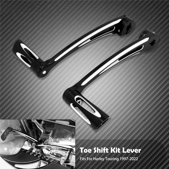 Versnellingspook Hendels - Schakelpedaal Set - Motorfiets Rijden - CNC 6061 T6 Aluminium - 500 g - Zwart — afbeelding 5