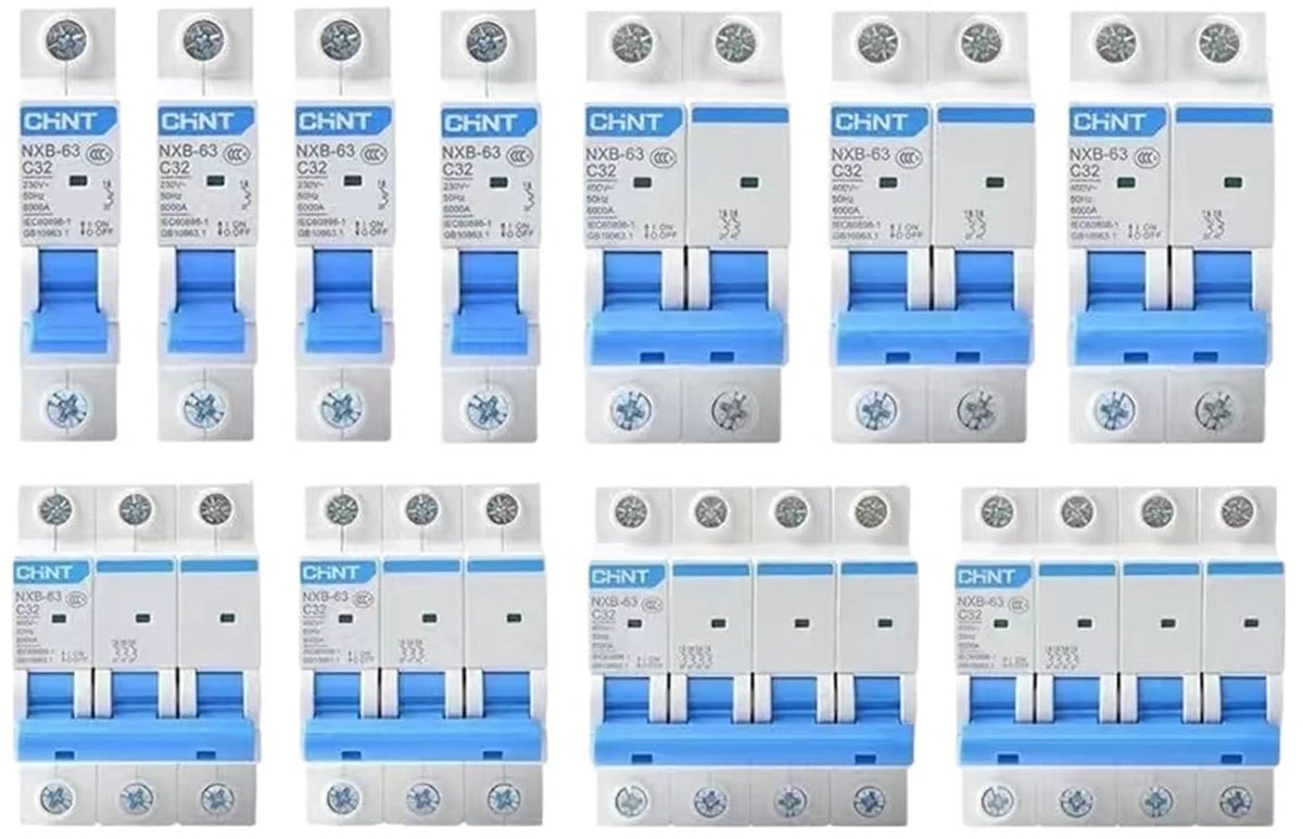 Miniatuurautomaatschakelaar - Stroomonderbreker - Elektrische beveiliging - DIN-rail montage - 50A