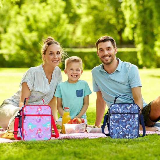 Isolerende Lunchtas - Voedseltas Koeltas - Lunch Meenemen - Verstelbare Schouderband - 6.8 Liter Capaciteit - Zwart — afbeelding 4