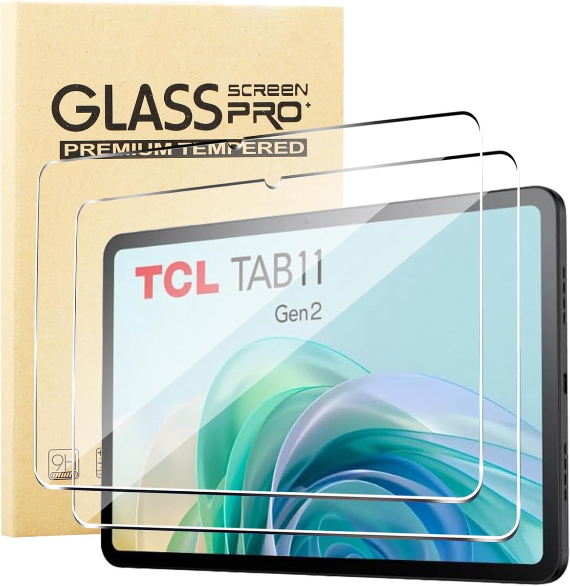 Gehard Glas - Display Bescherming - Tabletscherm Beschermen - 9H Krasbestendig - 1095 Inch - Transparant