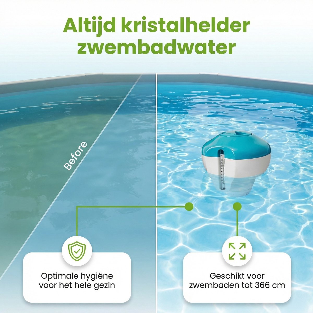 Intex Chloordrijver met thermometer - 29043NP - Zwembadonderhoud - Chloordrijver - Thermometer - Zwembadwater - Chloor – foto 2