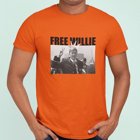 Oranje Koningsdag T-shirt Free Willie 3XL