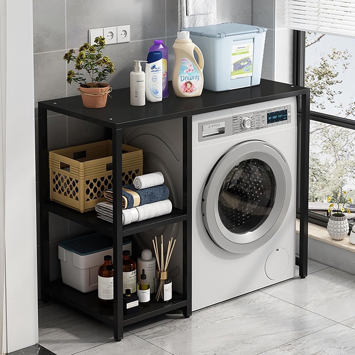Wasmachine Plank - Werkblad Droger - Ruimte Besparen - Robuuste Constructie - 90x60x95CM