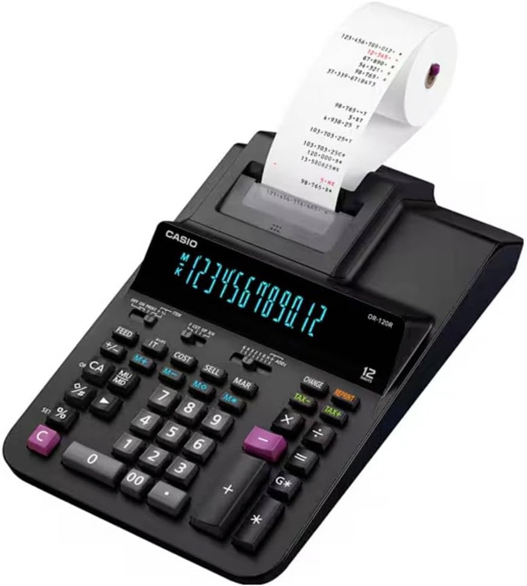 Professionele Rekenmachine - Zakelijke Printer - Intensief Gebruik - Parallelle Print - 12 Cijfers - Zwart