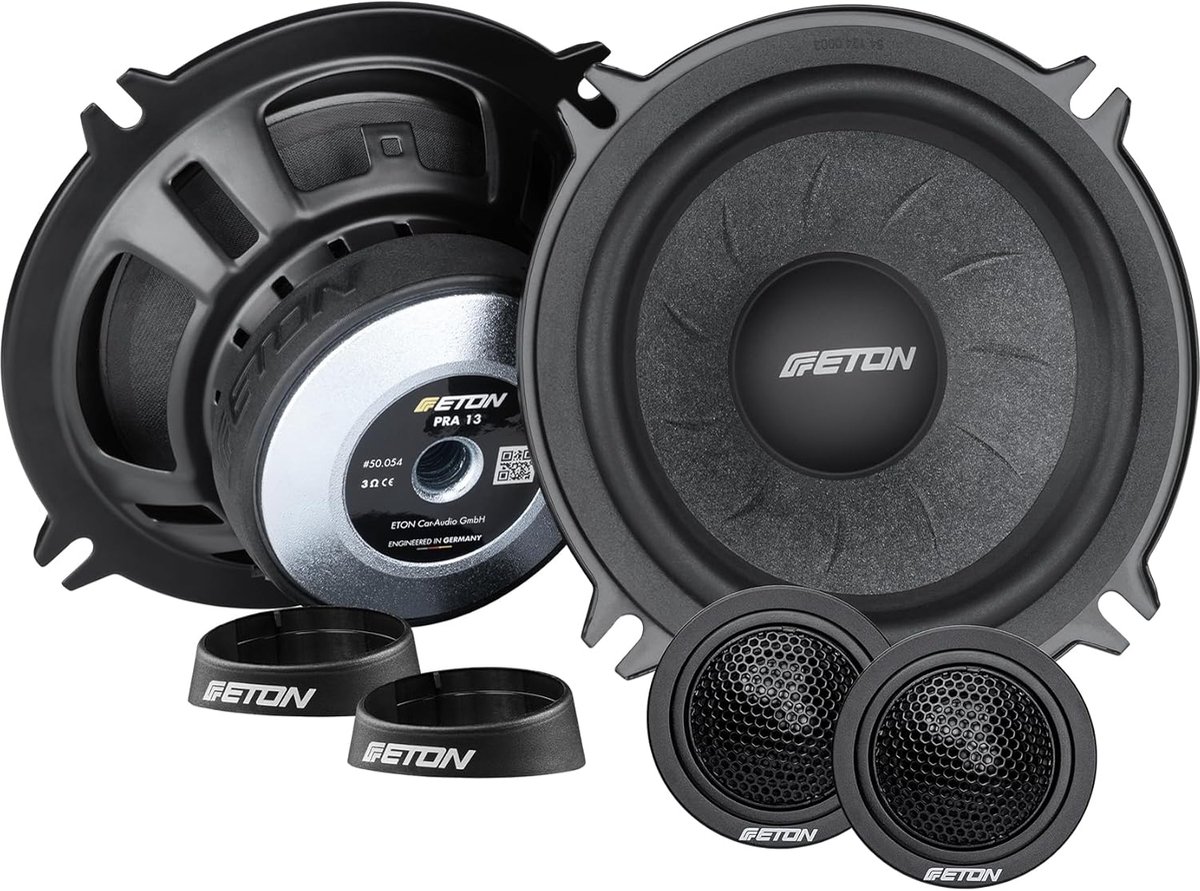 Componenten Luidsprekerset - Autospeakers - Verbeterd Geluid - 3 Ohm Hoge Efficiëntie - 13 cm