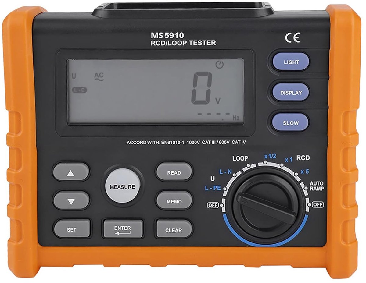 Digitale Isolatietester - Megohmmeter Tester - Spanningsmeting Controleren - Automatisch Bereik Geheugen - 0-440V 100 Data - Zwart