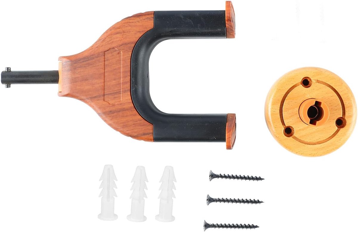 Gitaar Muurbeugel - Gitaarhaak Houder - Instrument Opslag - Massief Hout - 17 x 9 x 5 cm