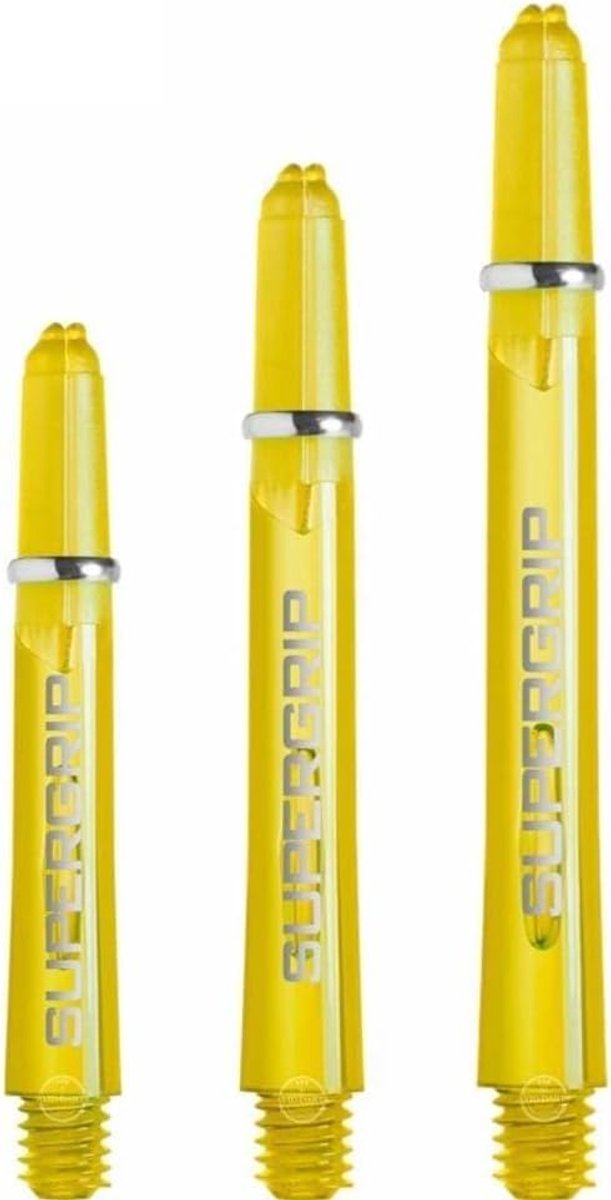 Dart Shafts Kort - Dart Accessoires - Darts Spelen - Verhoogde Grip - 9cm Verpakking - Geel