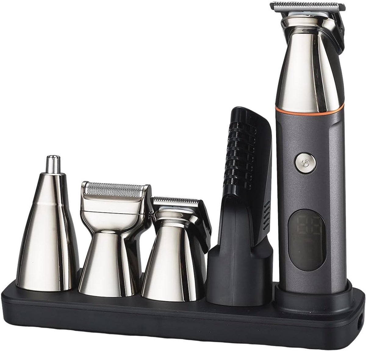 Baardtrimmer Set - Multifunctionele Trimmer - Persoonlijke Verzorging - 5-in-1 Set - Verstelbaar - Grijs