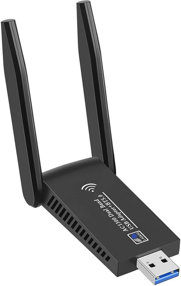 Draadloze Netwerkadapter - WiFi Dongle - Sneller Internet - Dual Band 5GHz - USB 3.0 - Zwart