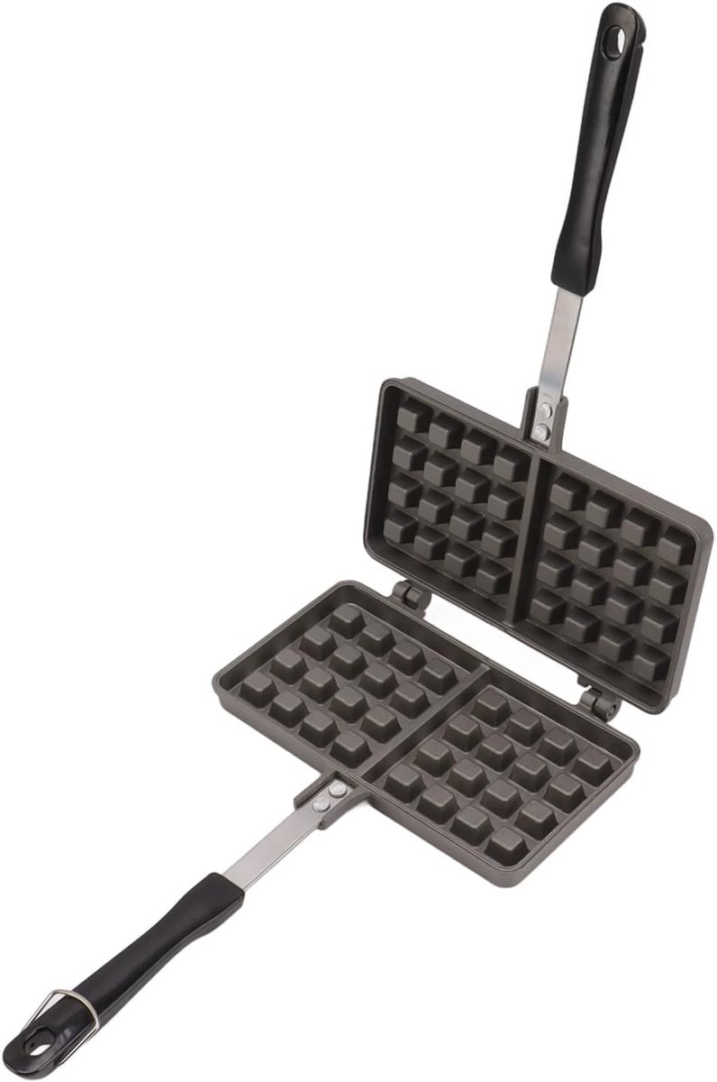 Wafelbakvormpan - Wafelijzer - Ontbijt Maken - Antikleef Gietijzer - Niet Gespecificeerd - Zilver