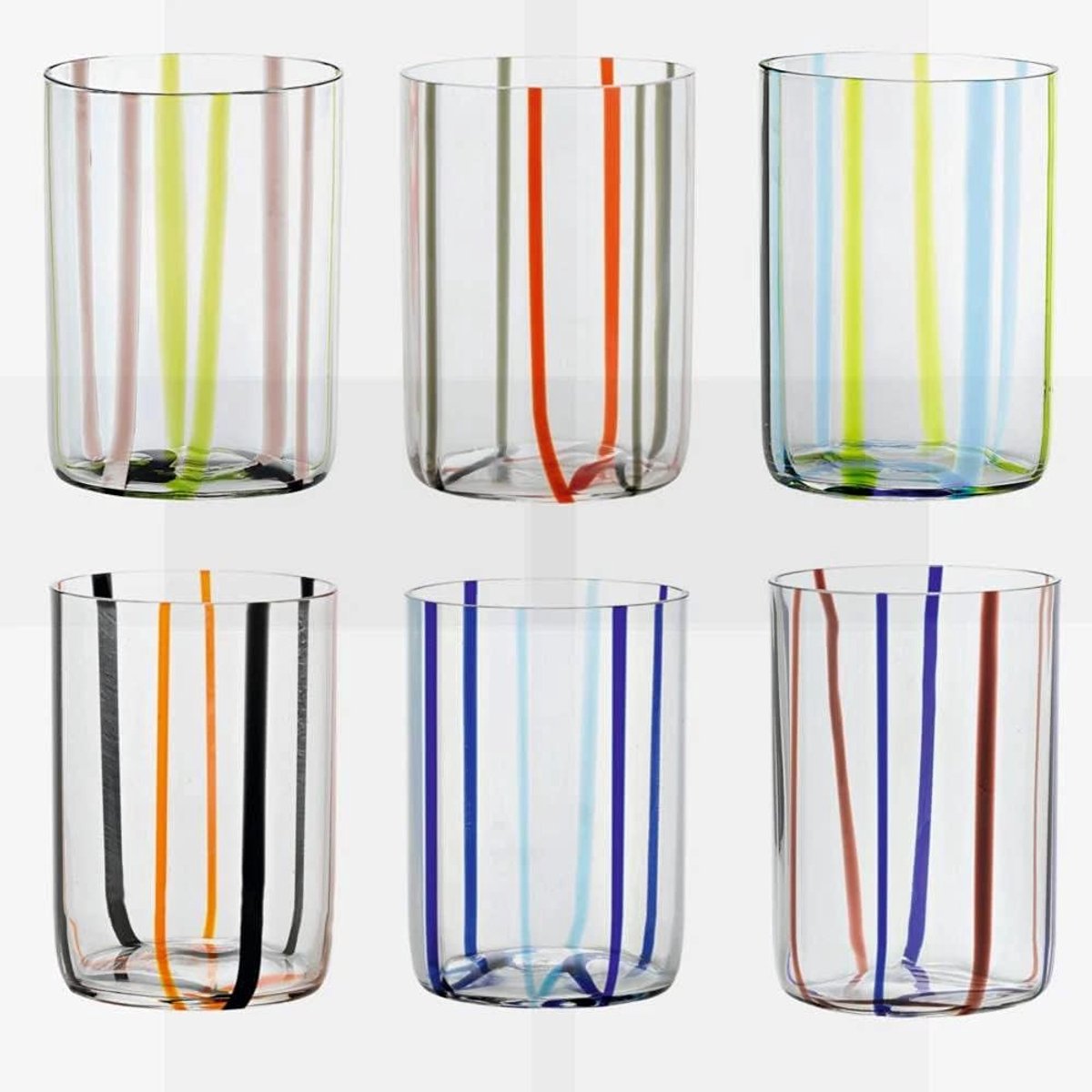 Waterglazen Set - Tumblers - Dagelijks Gebruik - Warmte-isolerend Glas - 350 ml - Multicolor