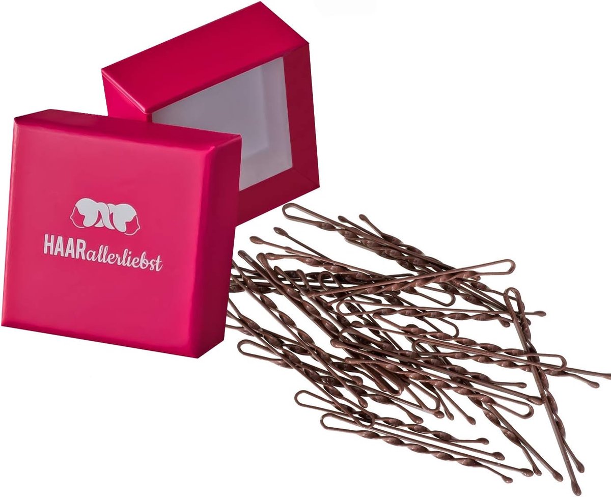Haarklemmen Gedraaid - Haarclips Set - Snel Kapsel Maken - Ultra Grip Design - 5 cm - Bruin
